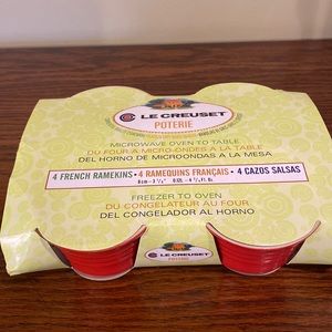 NWT Le Creuset set of 4 red ramekin in original package
